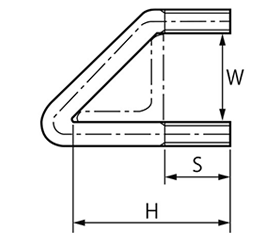 ステンレス Vボルト (三角ボルト/Lアングル用) 製品図面