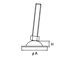ステンレス アジャストボルト 傾斜タイプ(最大15度) 標準タイプ 製品図面