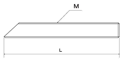ステンレス SUS316L(A4) ケミカル寸切 (ミリネジ)(ケミカルアンカー用斜めカット品) 製品図面