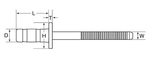 ロブテックス ステン-ステン シールトバルブタイプ 丸頭 NSTB-C (高強度) 製品図面