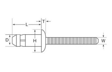 ロブテックス アルミ-アルミ ロブロック 丸頭LALB (剪断強度、引張強度用) 製品図面