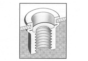 エビナット(アルミ)(平頭形状)パック入り(NAD-P) 製品図面