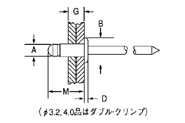 鉄-鉄 エイベックス・丸頭 (1624-●●) 製品図面