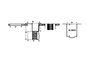 鉄 スタンダード・ナットサート(9508タイプ) 製品図面