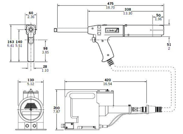 アブデルック エアーリベッター(スピード工具)7530型 製品図面