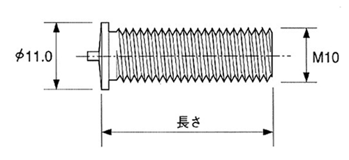 軟鋼 CDスタッド MS-MF型 (ミニフランジ付き)日本ドライブイット 製品図面