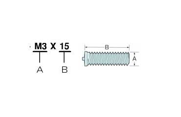 軟鋼 CDスタッド MS-S型(ストレート) ユーロテック 製品図面