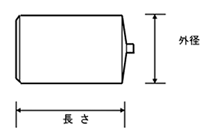 軟鋼 CDスタッドリベット(ネジ無し)(日本フラッシュ)(FRC) 製品図面
