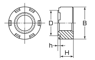 鉄 ボーセイキャプティブ TS ナット (TS) 薄板用(0.5mm) 製品図面