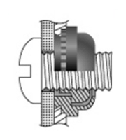 鉄 セルフクリンチングフローティングナット(KR-M)(コーマ製) 製品図面