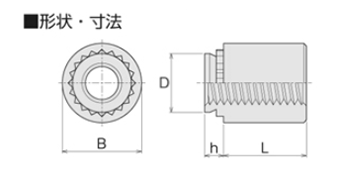 鉄 マイクロファスナー MFスペーサー(AF) 製品図面