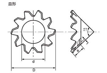 ステンレス 歯付き座金(さら形)(大陽ステン製) 製品図面
