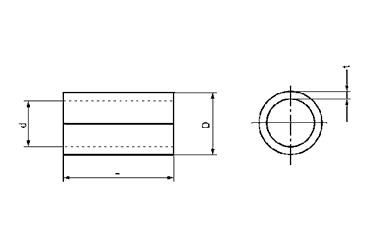 ステンレス スペーサー(金環)パイプ形状品 製品図面
