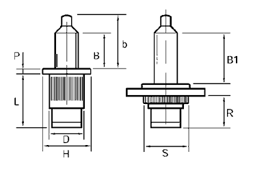 POP 鉄-鉄 HBボルト(金属用リベット)SPB 製品図面