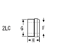 ハック ボルトカラー (アルミ) 2LC-F 製品図面