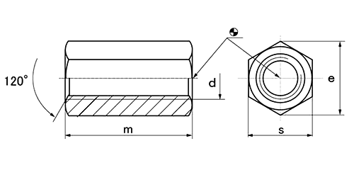 鋼 エキステンションナット (高ナット)(ロームヘルド・ハルダー) 製品図面