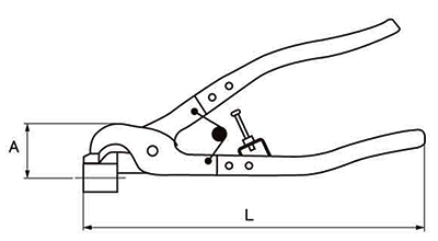 GTプライヤー 専用工具(グリップ止め輪用)(オチアイ製) 製品図面