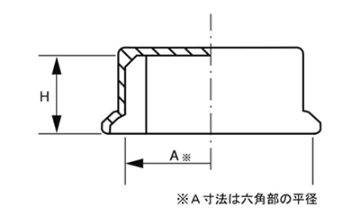 六角フランジナットカバー (軟質塩化ビニール・PVC)(AWJ品) 製品図面