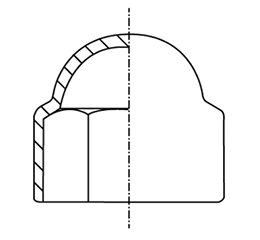 六角袋ナット用カバー (軟質塩化ビニール・PVC) 製品図面