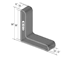軟質塩ビ(PVC) C型チャンネル(リップ溝形鋼)エンドキャップ(annway) 製品図面