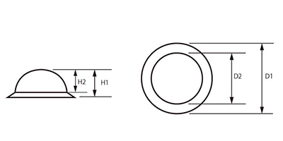 トルシアボルト用キャップHT-BT(グレー)(樹脂製) 製品図面