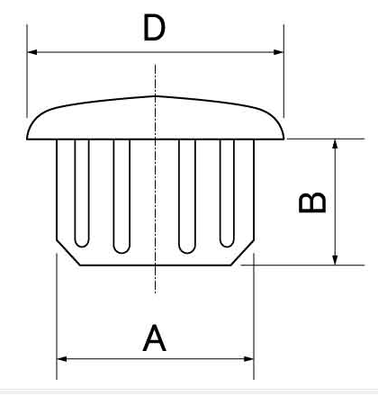 穴キャップ(Cボックス)(樹脂PE)(ダンドリビス品) 製品図面