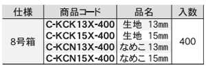生地 木の子キャップ (8号箱/400個入り)(材質/椿の木)(ダンドリビス) 製品規格