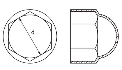 SDC プロテクトパーツ 袋ナットタイプキャップ SR1802(かぶせ式)(LDポリエチレン白色) 製品図面