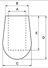 樹脂(PE) 丸キャップキャップ(外かぶせ栓)(黒色)(A-)(大昌産業) 製品図面