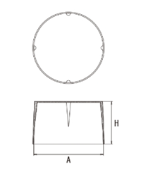 丸型ポリキャップ(ニップル等 PTねじ用・かぶせ栓)(乳半色/黒色)(ヤマキン品) 製品図面