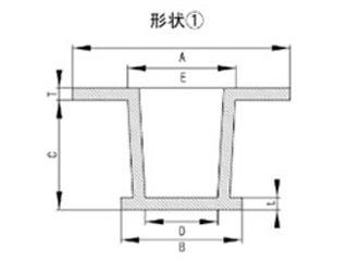 樹脂 フランジ付鋼管用キャップ 半透明 (ヤマキン) 製品図面