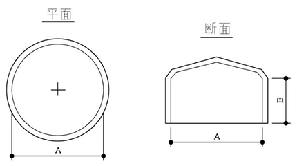 六角穴付きボルト用 キャップ (黒色)(軟質塩化ビニール・PVC)(タケネ品) 製品図面