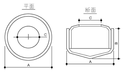 黒コレガドーム(六角穴付ボルト頭部かくし用)軟質塩化ビニール製(タケネ品) 製品図面