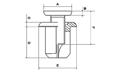 ニフコ スクリベット16連発タイプ (樹脂製リベット) 製品図面