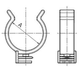 ニフコ パイプクランプ(組合せタイプ) 製品図面