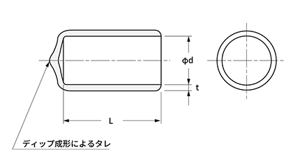 軟質(PVC) VCPキャップ(先端保護用丸キャップ)(品川商工品) 製品図面