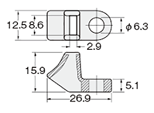 タイマウント (66ナイロン)(CL8) 製品図面