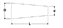 岩田製作所 円錐プラグ GK (シリコン)(スタンダードタイプ) 製品図面