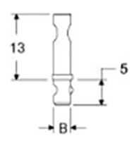 岩田製作所 円柱プラグ (小径用) GSHM (シリコン)(用途・小径のネジ穴) 製品図面