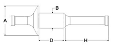 岩田製作所 ワッシャープルプラグ(本体) ツマミ付 GBM-P (シリコン)(2種類の直径に対応)(パック品) 製品図面