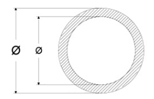 岩田製作所 シリコンチューブ (SS)(内径2.0x外径4.0) 製品図面
