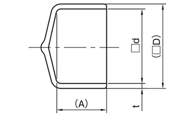 岩田製作所 保護キャップ 四角キャップ 黒色(PVC/RoHS10)(HLHP-B)(ボックス入) 製品図面