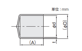 岩田製作所 保護キャップ 丸キャップ (六角穴付ボルト用) 黒色(PVC/RoHS10)(HLDP-2-B)(ボックス入) 製品図面