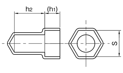 六角ナット用キャップHLEP (PVC樹脂グレー色)(岩田製作所)(単品) 製品図面