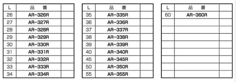 ジュラコン(POM)(乳白色) 丸型スペーサー 両メス全ねじ 安価品 AR-R (ねじ径x長さmm) 製品規格