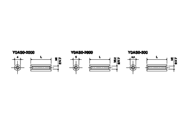 ジュラコン(POM)六角スペーサー両メスねじ AS(ネジ径x長さ) 製品図面