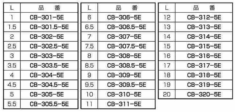 黄銅(カドミレス) 丸型中空 スペーサー) / CB-E (外径φ5)パイプ形状品 (ニッケル処理) 製品規格