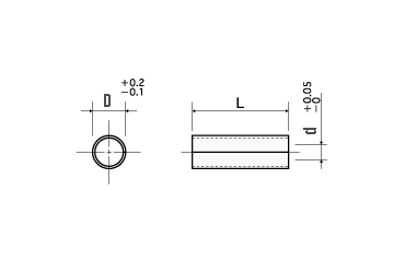 (ROHS対応)鉄(鋼板)スペーサー CF-ZE (金環)パイプ形状品 製品図面