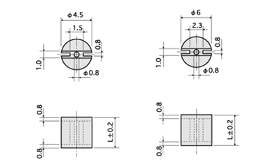 LED取付スペーサー(丸型用) / LDZ-300 LDZ-500 (PBT材) 製品図面