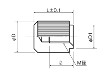 黄銅(カドミレス) ローレットナット(段付、袋型) NBNT-DC (クロムメッキ、バフ研磨) 製品図面